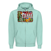 Seafoam feliz navidad Zipper Hoodie - AdoDesignShop
