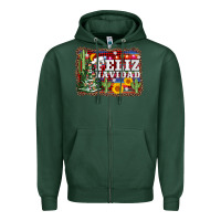 Sports Green feliz navidad Zipper Hoodie - AdoDesignShop