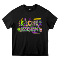 Black mardi gras teacher assistant Heavy Core Tee - CowGirlArtShop