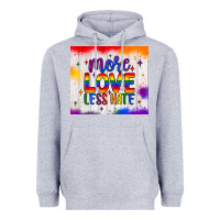 Heather Grey more love less hate tumbler Heavyweight Hoodie - JahusDesignShop