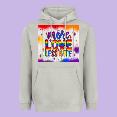 More Love Less Hate Tumbler Heavyweight Hoodie Designed By Jahusdesignshop