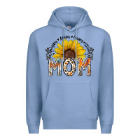 Colony Blue mom sunflower Premium Hoodie - RacoonDesign