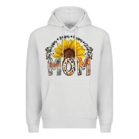 Dove Grey mom sunflower Premium Hoodie - RacoonDesign