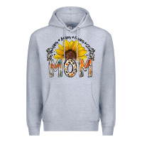 Heather Grey mom sunflower Premium Hoodie - RacoonDesign