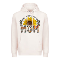 Pale Pink mom sunflower Premium Hoodie - RacoonDesign
