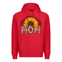 Red mom sunflower Premium Hoodie - RacoonDesign
