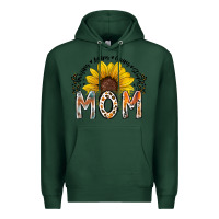 Sports Green mom sunflower Premium Hoodie - RacoonDesign