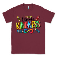 Burgundy Chose Kindness Autism Classic Tee - CowGirlArtShop