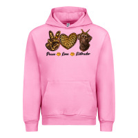 Fuchsia Pink peace love labrador Urban Hoodie - RanaPortraitStore