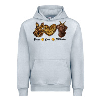 Heather Grey peace love labrador Urban Hoodie - RanaPortraitStore