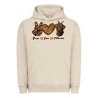 Pigment French Oak peace love labrador Urban Hoodie - RanaPortraitStore