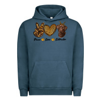 Pigment Midnight Navy peace love labrador Urban Hoodie - RanaPortraitStore