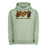 Pigment Oil Green peace love labrador Urban Hoodie - RanaPortraitStore
