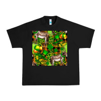 Black St. Patrick's Donkey With Leprechaun Urban Heavy Tee - FaDigitalArtStudio