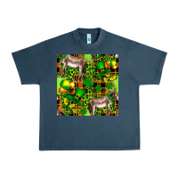 Midnight Navy St. Patrick's Donkey With Leprechaun Urban Heavy Tee - FaDigitalArtStudio