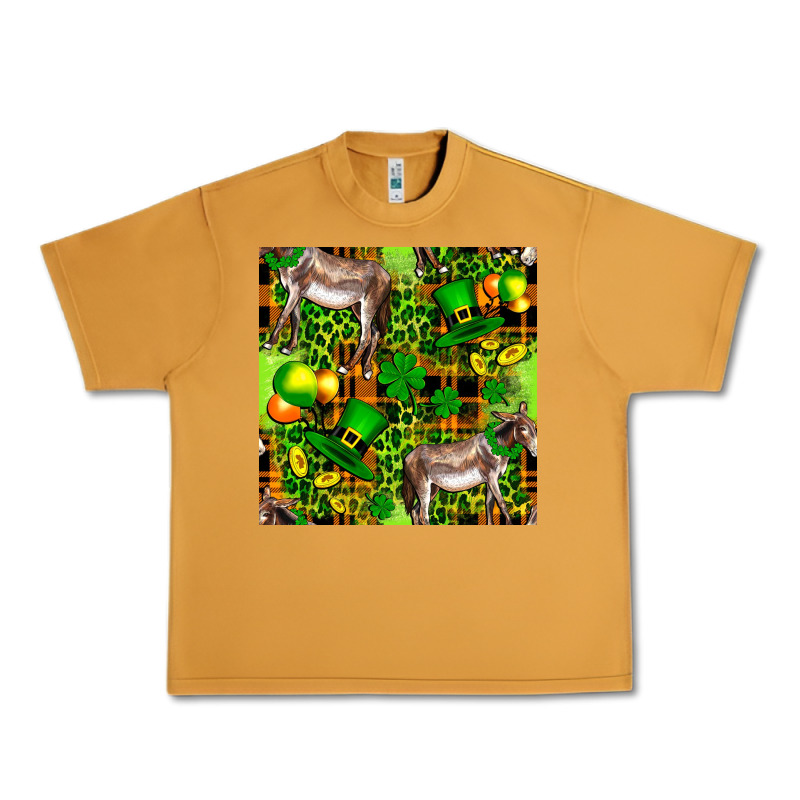 St. Patrick's Donkey With Leprechaun Urban Heavy Tee by FaDigitalArtStudio | Teevron