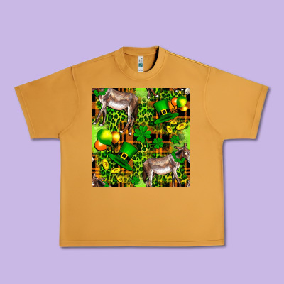 St. Patrick's Donkey With Leprechaun Urban Heavy Tee Designed By Fadigitalartstudio
