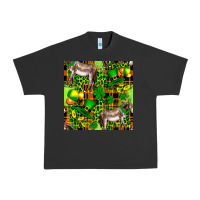 Pigment Black St. Patrick's Donkey With Leprechaun Urban Heavy Tee - FaDigitalArtStudio