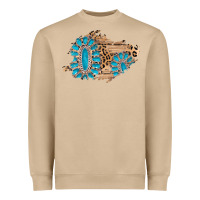 Gemstone Wood Leopard Patch Heavyweight Sweatshirt | Teevron