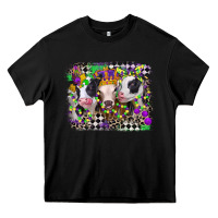 Black mardi gras heifers Heavy Core Tee - CowGirlArtShop