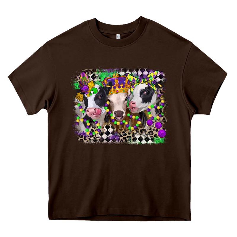 Mardi Gras Heifers Heavy Core Tee by CowGirlArtShop | Teevron