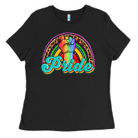 Black pride rainbow Ladies Tee - OliviaCreatesArt