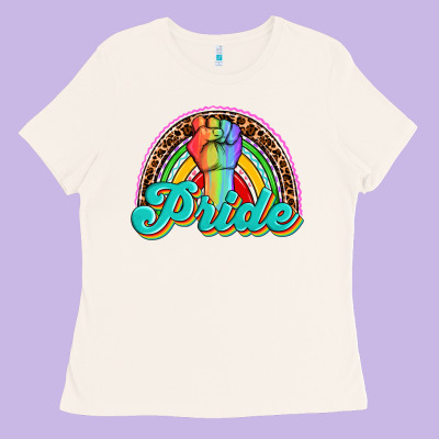 Pride Rainbow Ladies Tee Designed By Oliviacreatesart