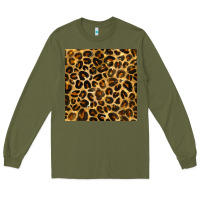 Army Green leopard seamless pattern Long Sleeve Tee - BundleAndBundleShop
