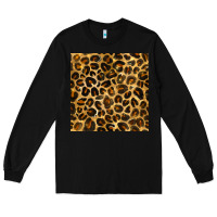 Black leopard seamless pattern Long Sleeve Tee - BundleAndBundleShop