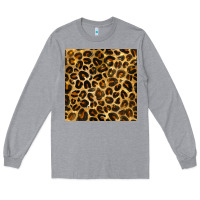 Heather Grey leopard seamless pattern Long Sleeve Tee - BundleAndBundleShop