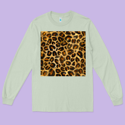 Leopard Seamless Pattern Long Sleeve Tee Designed By Bundleandbundleshop