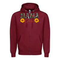 Burgundy mama claus Zipper Hoodie - AdoDesignShop