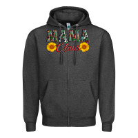 Charcoal Heather mama claus Zipper Hoodie - AdoDesignShop