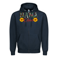 Navy mama claus Zipper Hoodie - AdoDesignShop