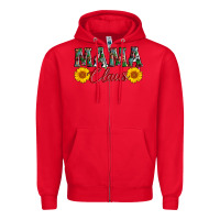 Red mama claus Zipper Hoodie - AdoDesignShop