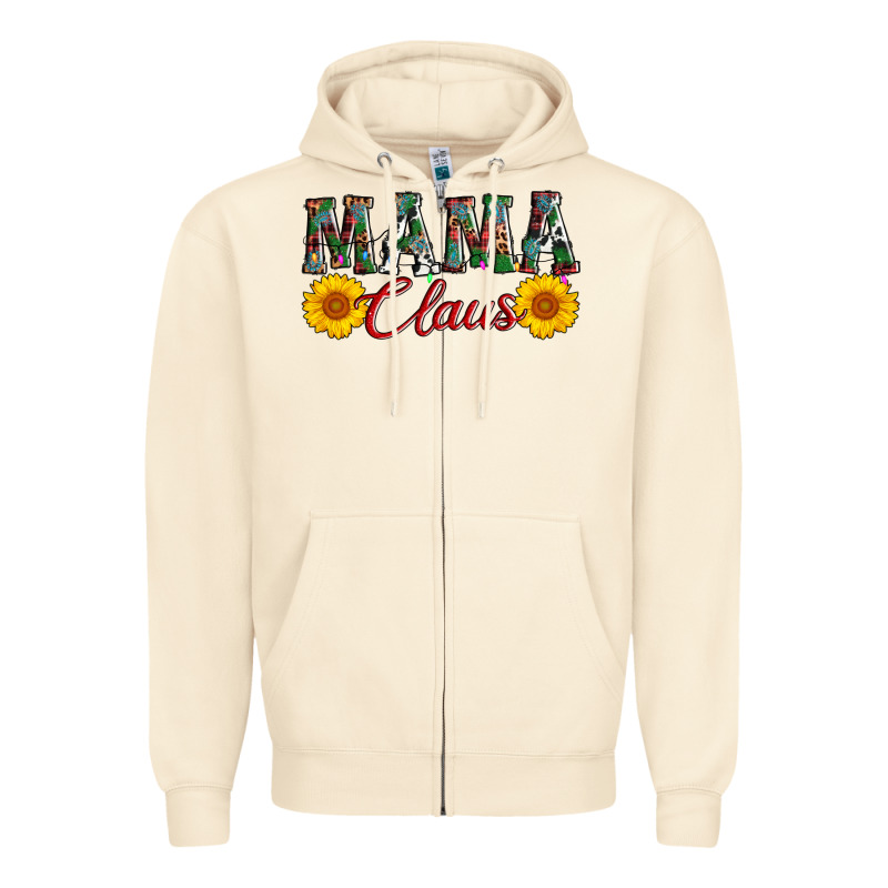 Mama Claus Zipper Hoodie by AdoDesignShop | Teevron