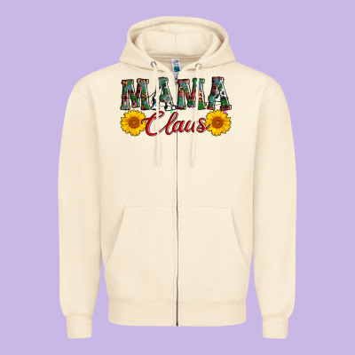 Mama Claus Zipper Hoodie Designed By Adodesignshop