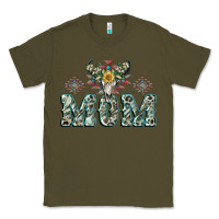 Army Green Mom with Cow skull Mother's Day Classic Tee - CowGirlArtShop