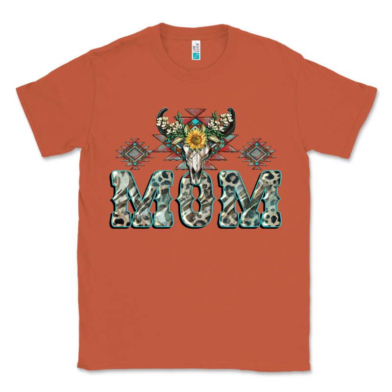 Mom With Cow Skull Mother's Day Classic Tee by CowGirlArtShop | Teevron