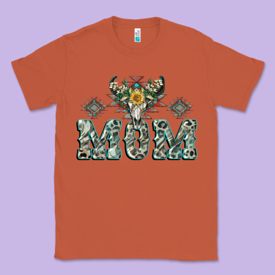 Mom With Cow Skull Mother's Day Classic Tee Designed By Cowgirlartshop