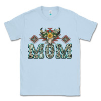 Dusty Blue Mom with Cow skull Mother's Day Classic Tee - CowGirlArtShop