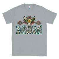 Heather Grey Mom with Cow skull Mother's Day Classic Tee - CowGirlArtShop