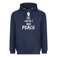 Navy resist liberal Heavyweight Hoodie - DesigneFamous