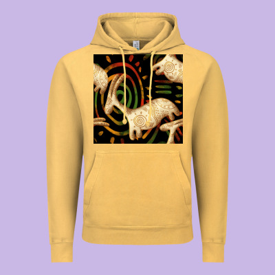 African Ethnic Animal Seamless Pattern Vintage Hoodie Designed By Bundleandbundleshop