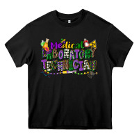 Black medical laboratory technician mardi gras Heavy Core Tee - CowGirlArtShop