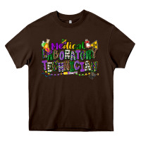 Chocolate Brown medical laboratory technician mardi gras Heavy Core Tee - CowGirlArtShop