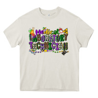 Medical Laboratory Technician Mardi Gras Heavy Core Tee | Teevron