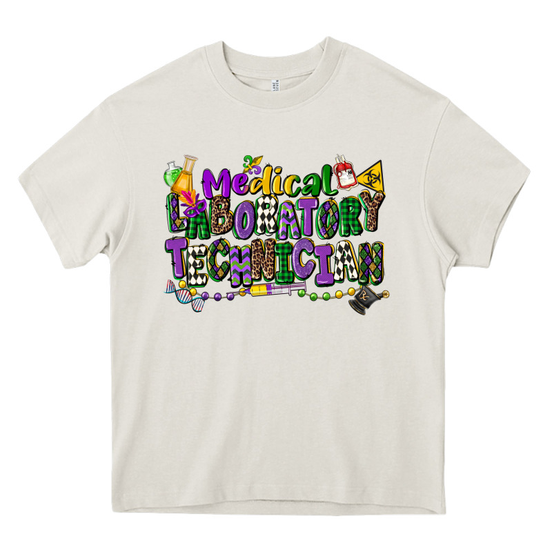 Medical Laboratory Technician Mardi Gras Heavy Core Tee by CowGirlArtShop | Teevron