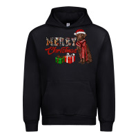 Black merry christmas labrador retriever Urban Hoodie - RanaPortraitStore