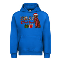 Cobalt merry christmas labrador retriever Urban Hoodie - RanaPortraitStore